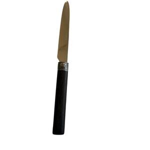 NEW Sabre Paris Black Woodgrain Dinner Knife Stainless Steel France